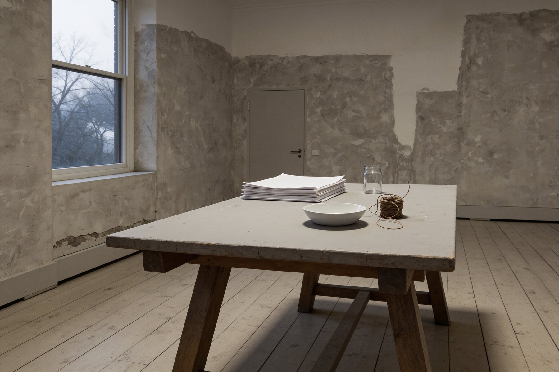 La sala, primera reconstrucción